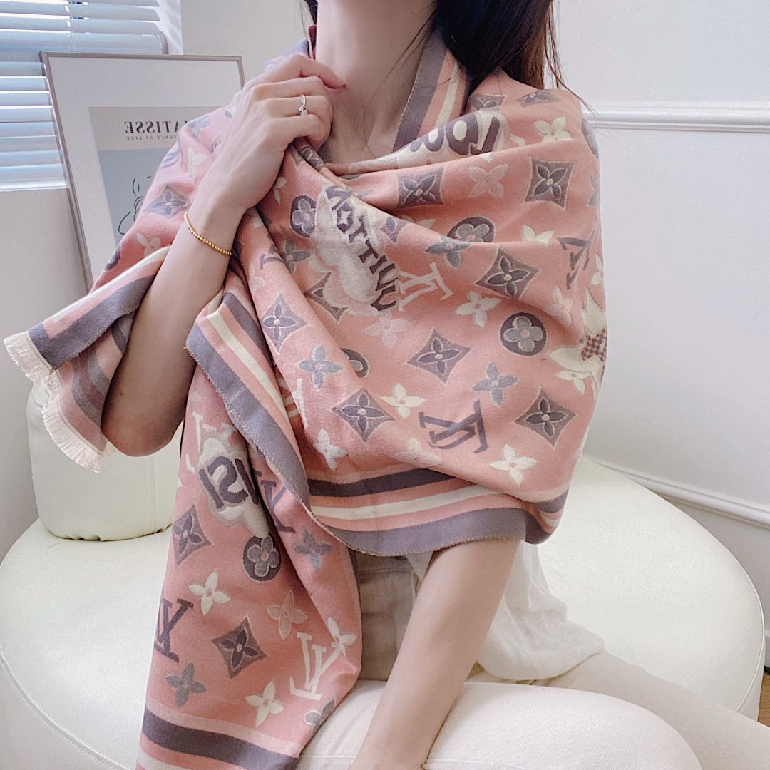 Statement Monogram Jacquard Scarf Shawl