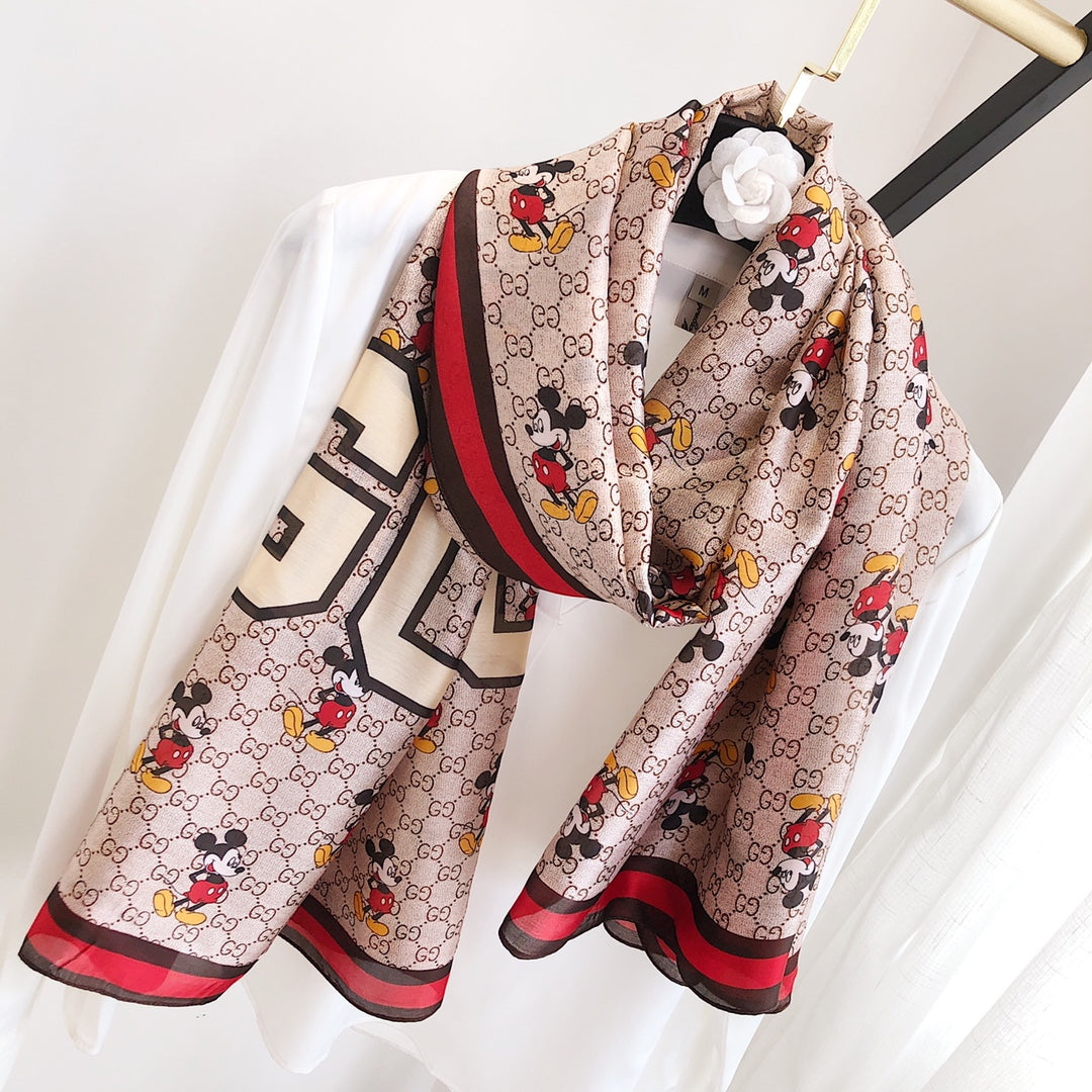 Classic Mickey Mouse Joint Silk Scarf