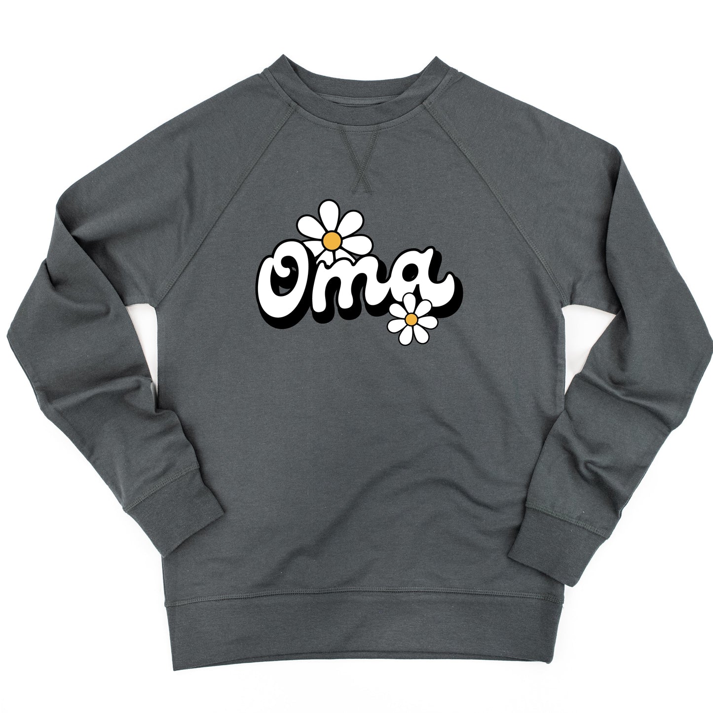 DAISY - OMA - w/ Full Daisy on Back - Lightweight Pullover Sweater