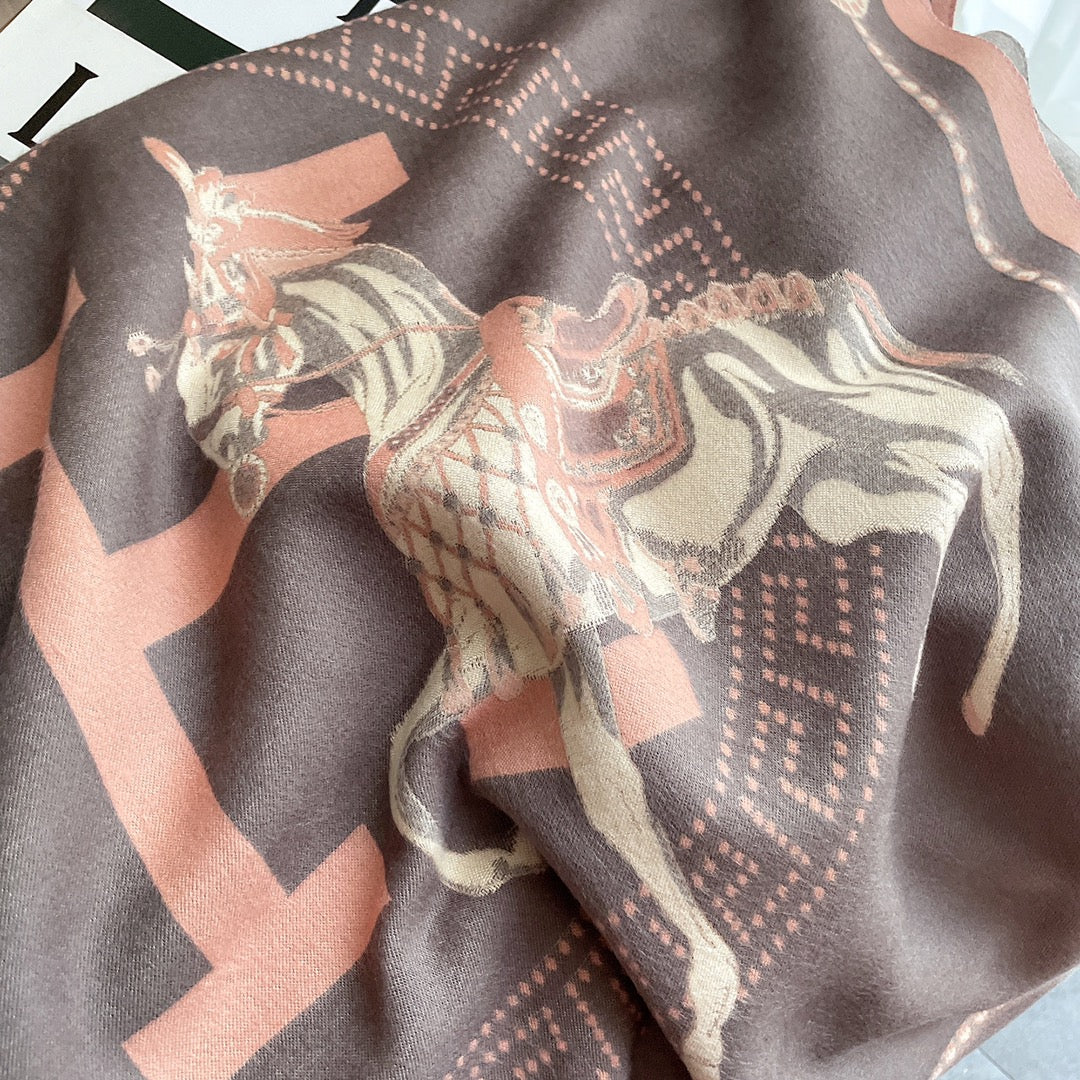 H Horse Element Jacquard Scarf