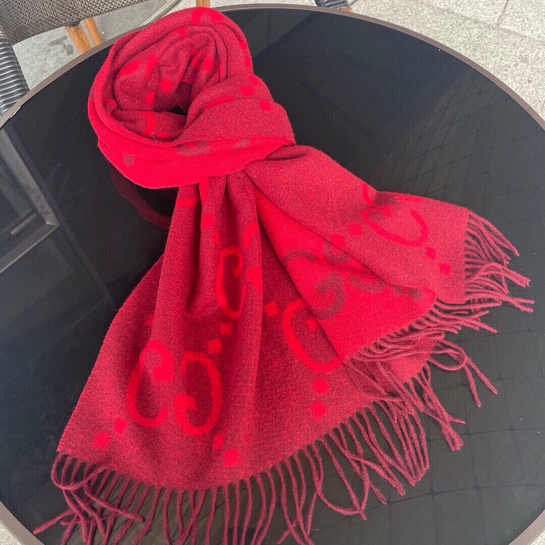 Classic Large Letter Jacquard Cashmere Scarf