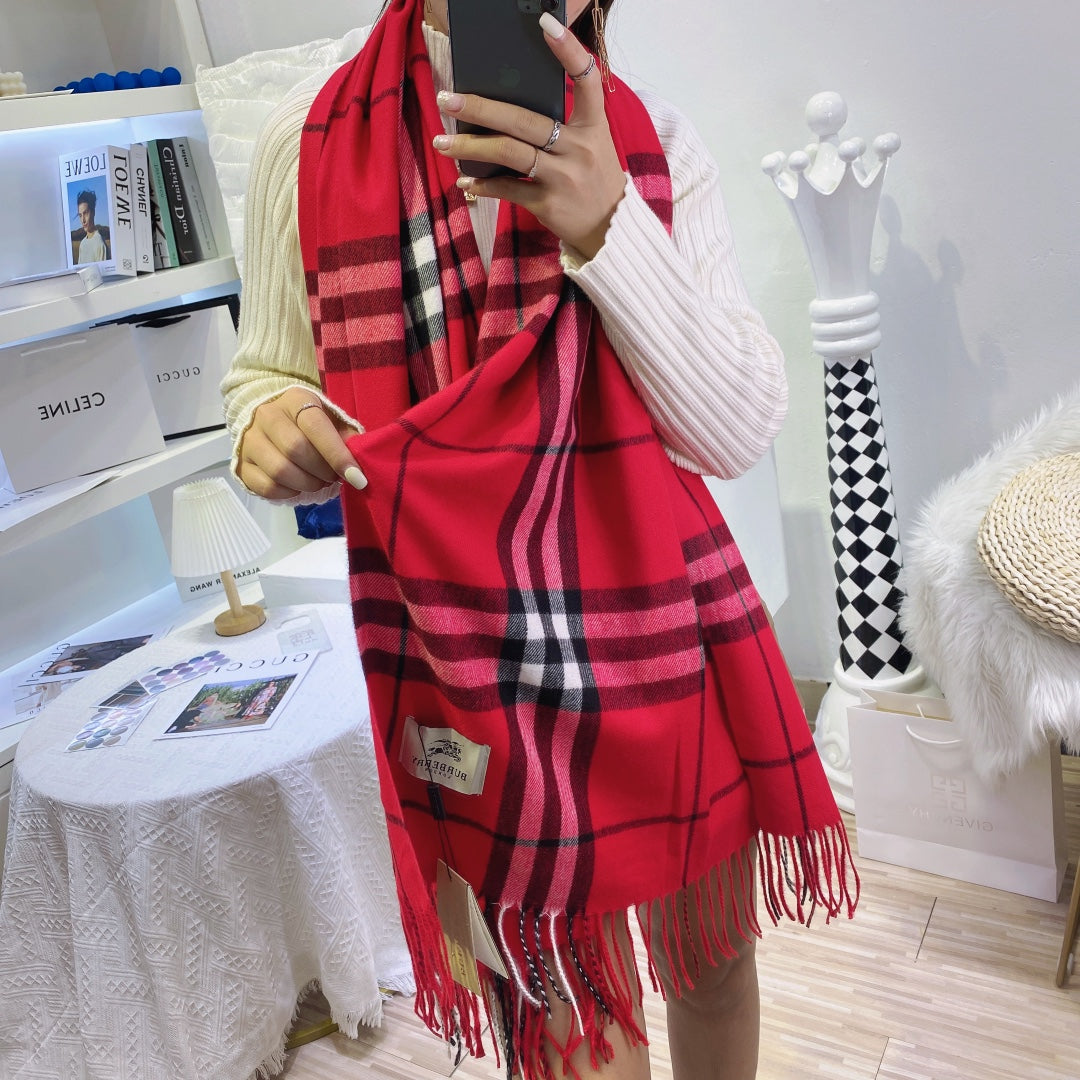 Classic Plaid Tassel Unisex Scarf