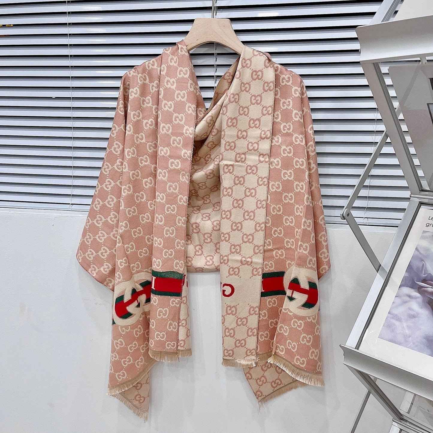 Classic Full Logo Jacquard Warm Scarf Shawl