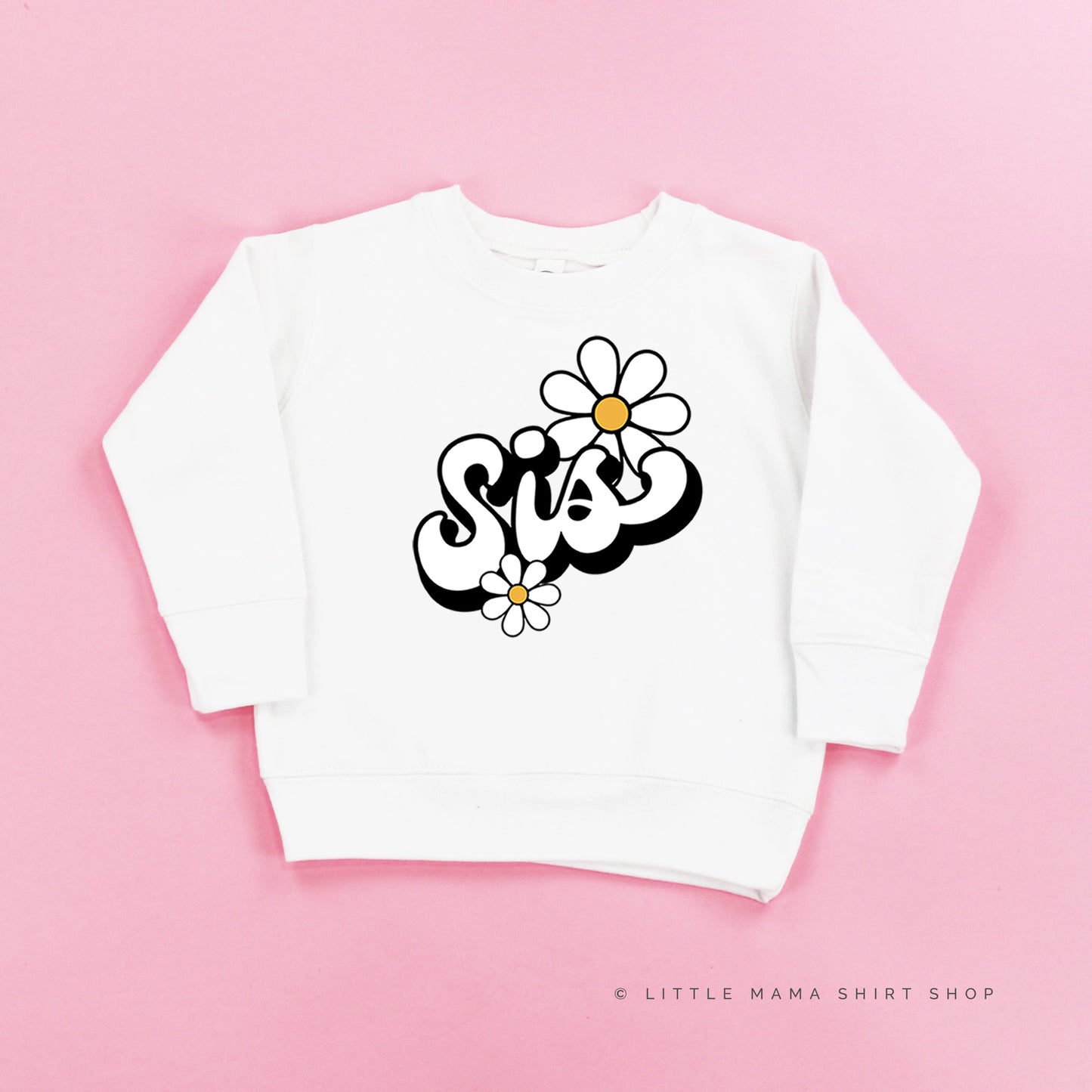 DAISY - SIS - w/ Full Daisy on Back - Child Sweater