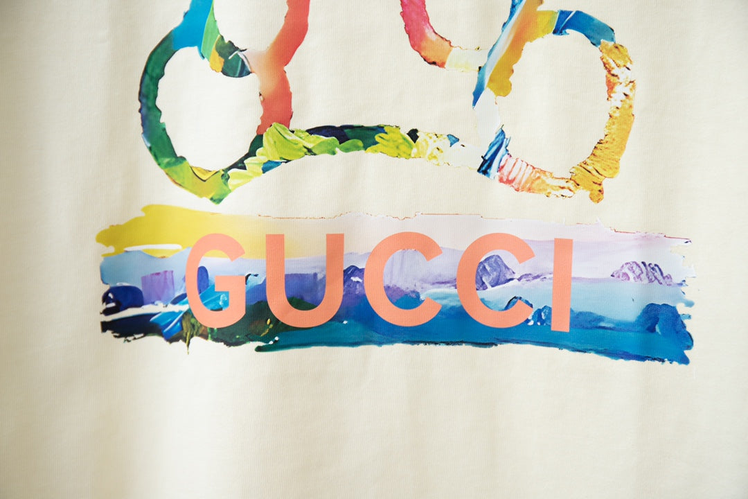 Rainbow Bear Print T shirt