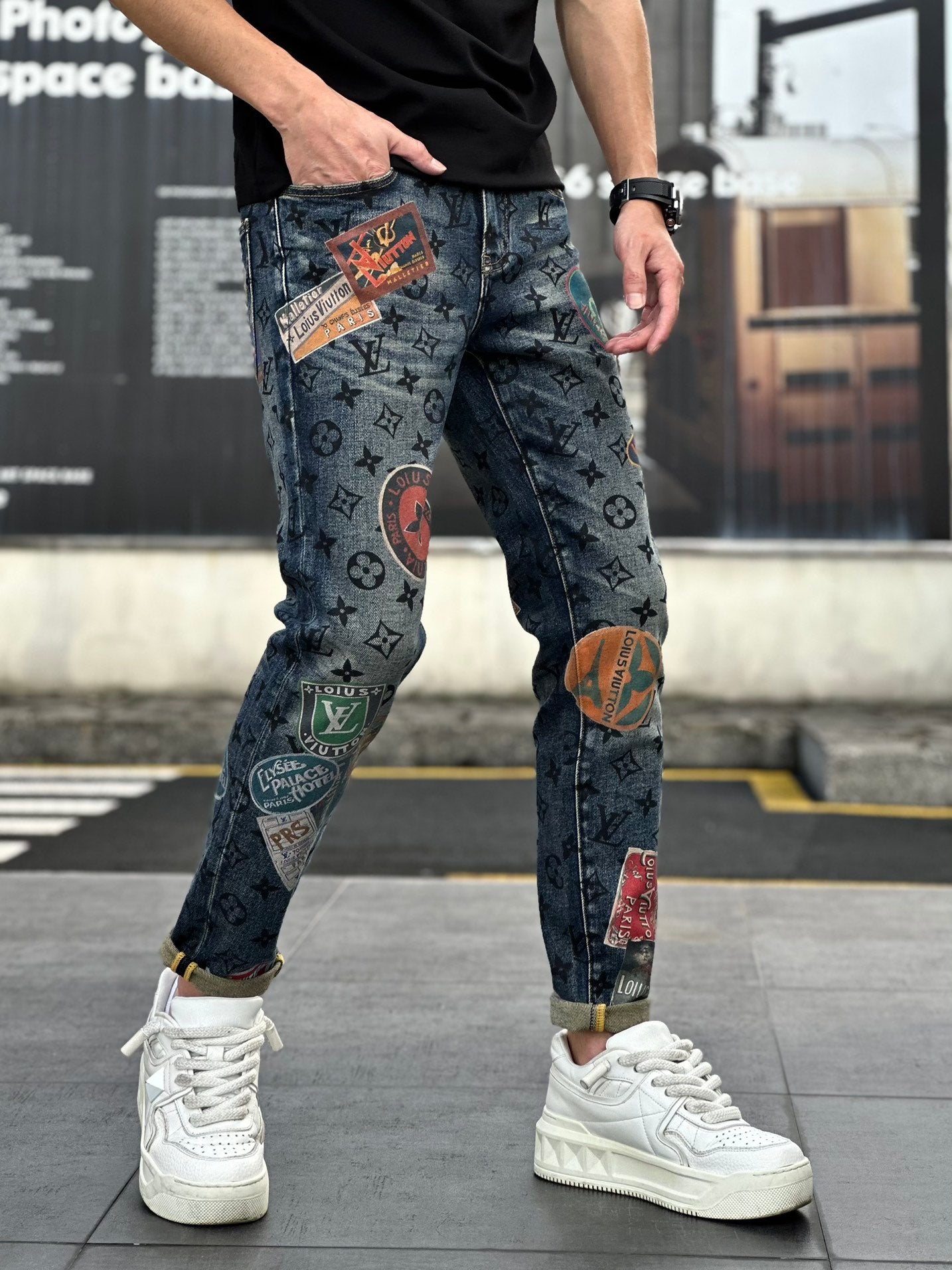 Luxe Printed Fashion Jeans