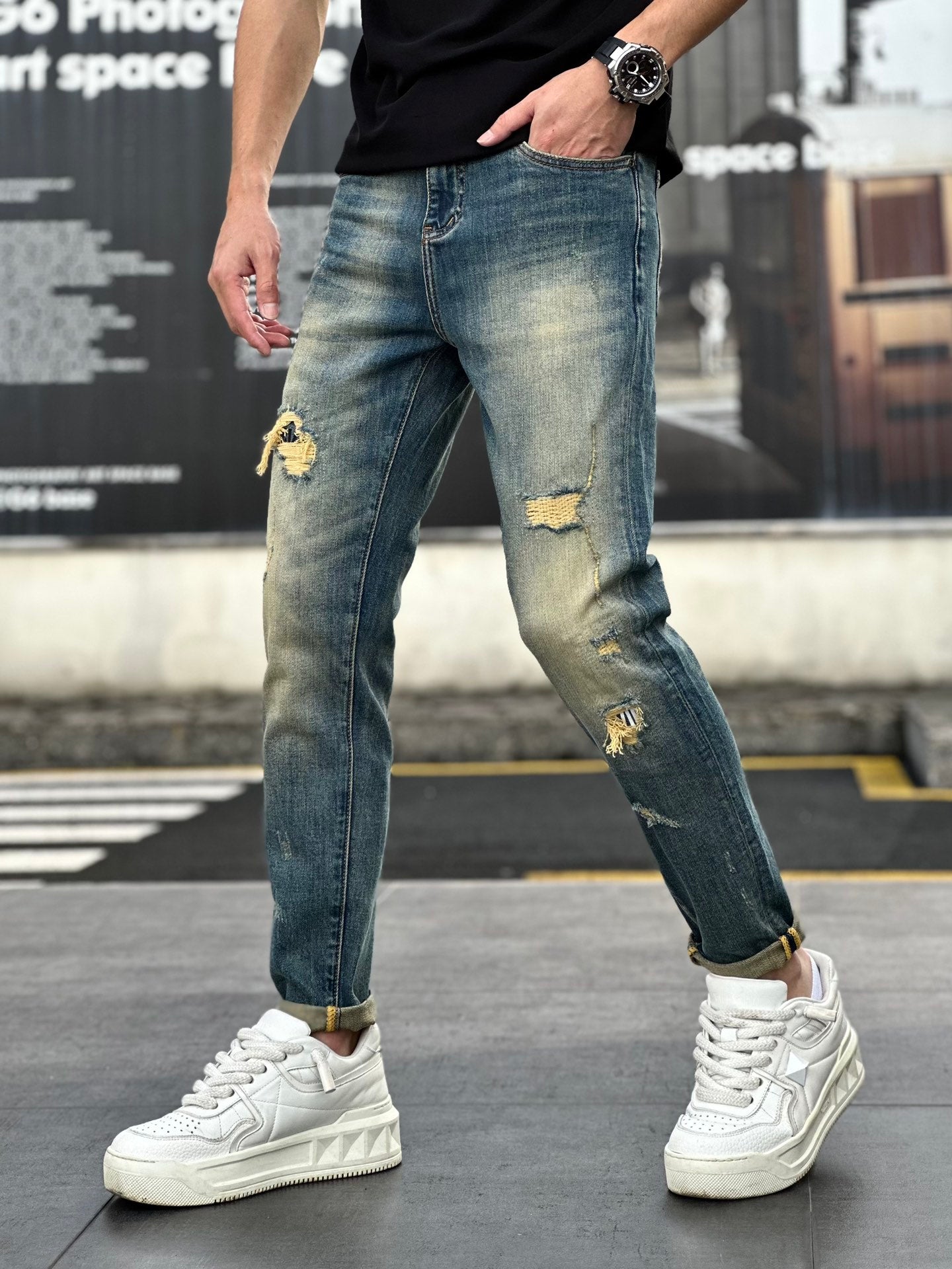 Luxe Printed Fashion Jeans