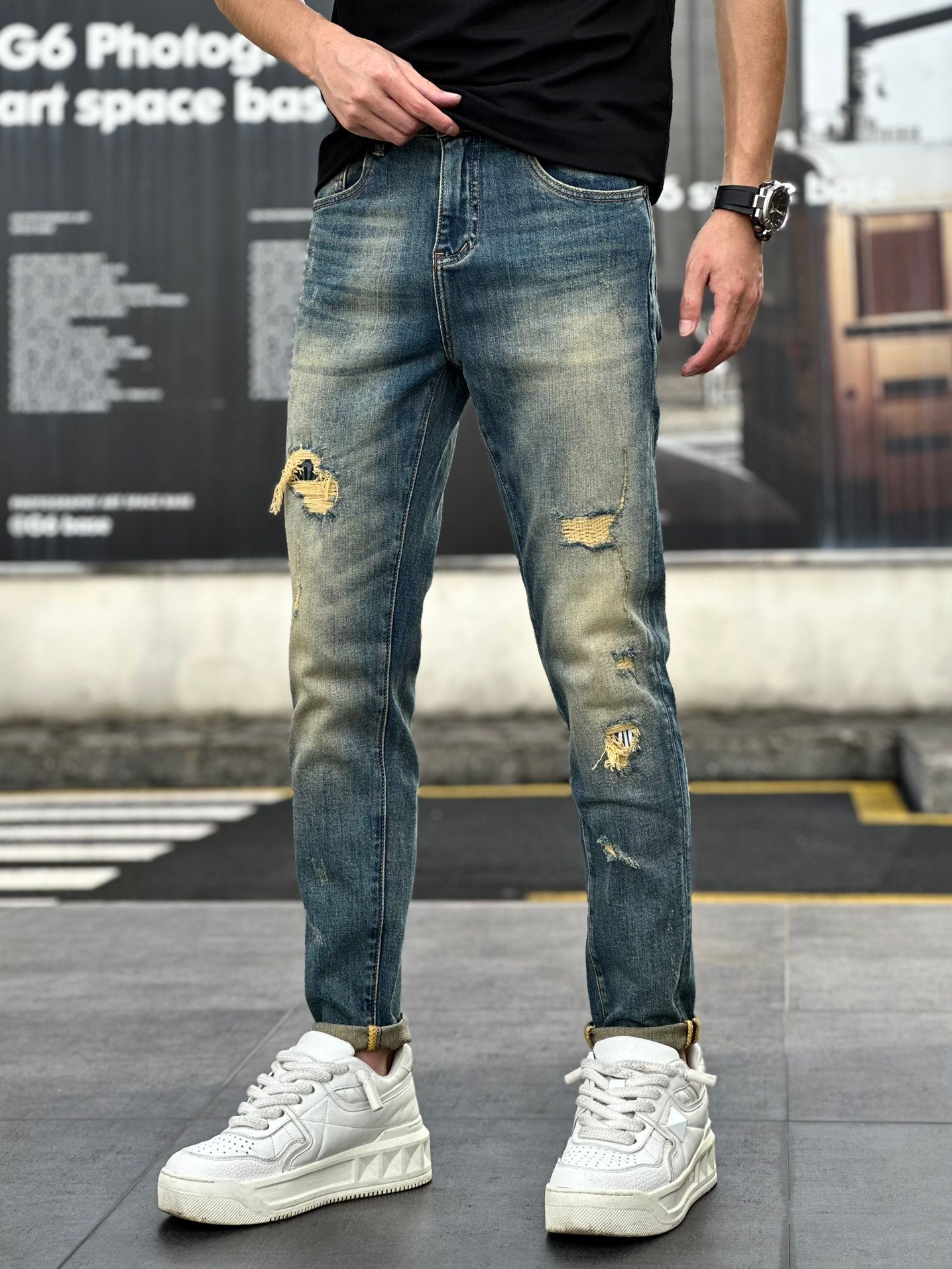 Luxe Printed Fashion Jeans